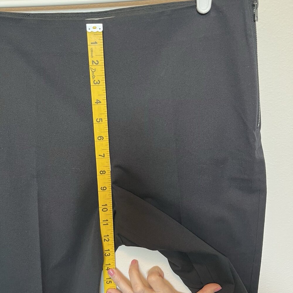Everlane Women’s Size 14 Black Pants High Waisted Tapered Leg Crop Stretch Zip - Picture 5 of 10